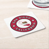San Diego California Kartonnen Onderzetters (Schuin)