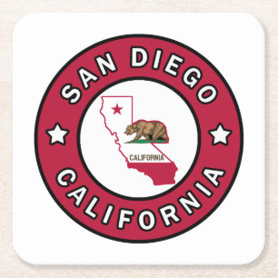 San Diego California Kartonnen Onderzetters