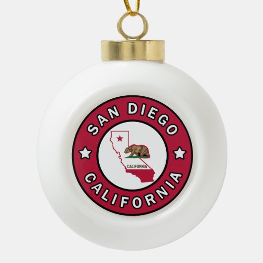 San Diego California Keramische Bal Ornament (Voorkant)