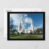 San Diego California LDS Temple Briefkaart (Voorkant / Achterkant)
