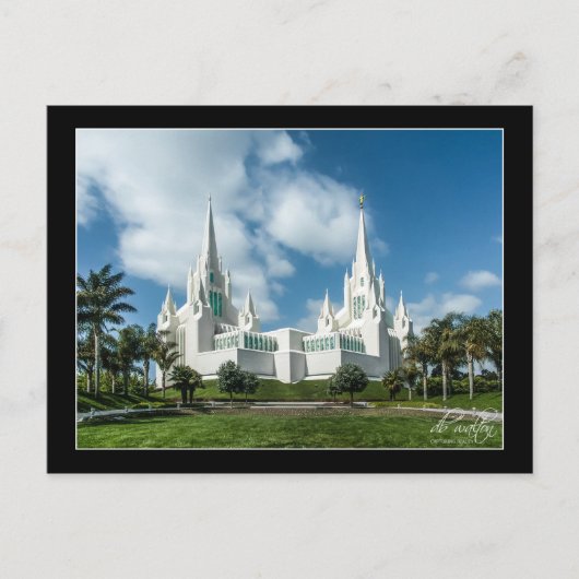 San Diego California LDS Temple Briefkaart (Voorkant)
