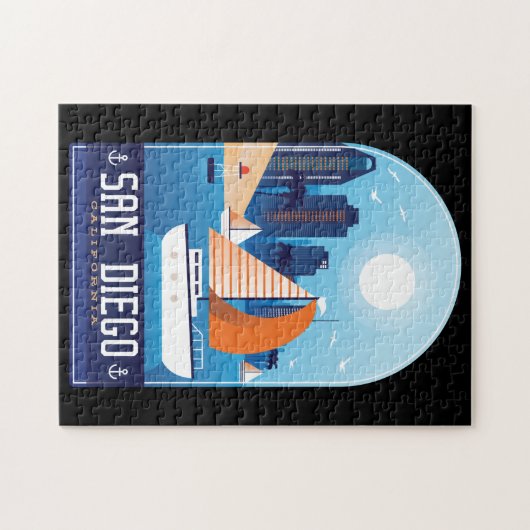 San Diego California Legpuzzel (Horizontaal)