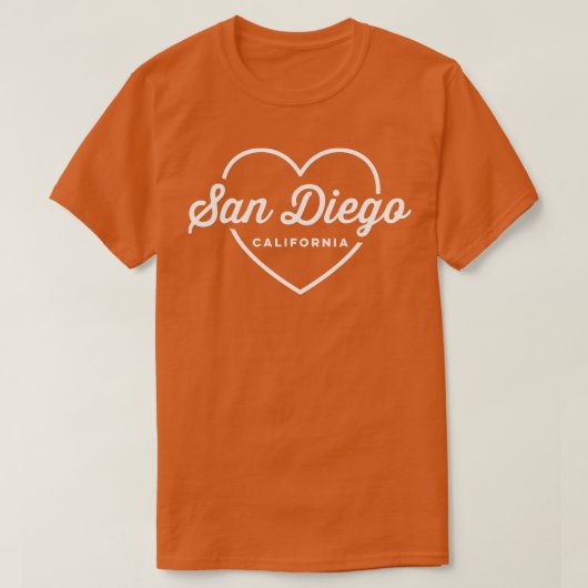 San Diego California Liefde T-shirt (Design voorkant)