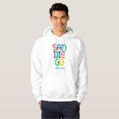 San Diego California Mid Century, Pop Art, Hoodie (Voorkant volledig)