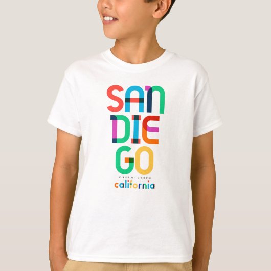 San Diego California Mid Century, Pop Art, T-shirt (Voorkant)