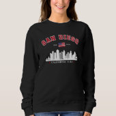 San Diego California Modern Skyline City Trui (Voorkant)