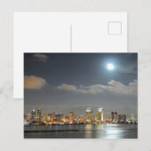 San Diego California Night Evening Moon City Feestdagenkaart (Voorkant / Achterkant)