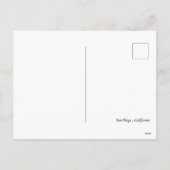 San Diego California Night Evening Moon City Feestdagenkaart (Achterkant)