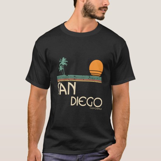 San Diego California Palms T-shirt (Voorkant)