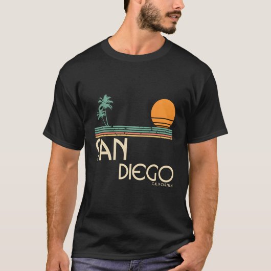San Diego California Palms T-shirt (Voorkant)