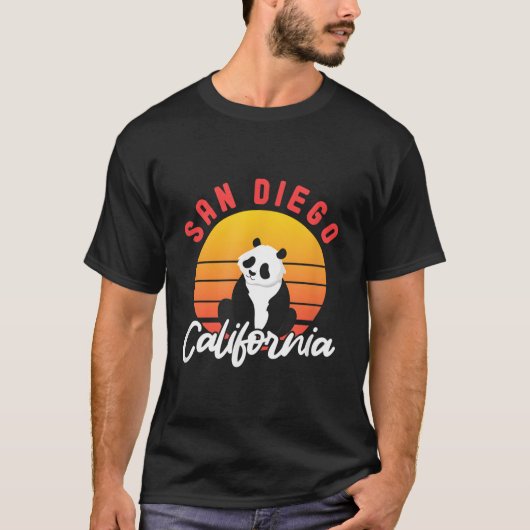 San Diego California Panda Bear T-shirt (Voorkant)
