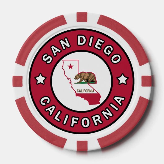 San Diego California Poker Chips (Voorkant)