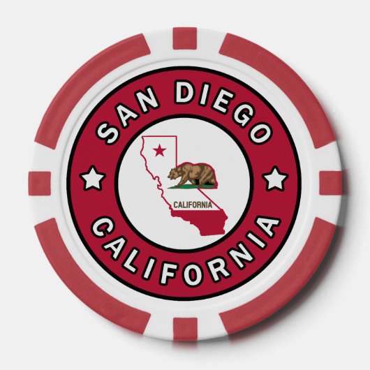 San Diego California Pokerchips (Voorkant)
