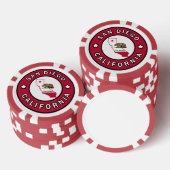 San Diego California Pokerchips (Opstapeling)