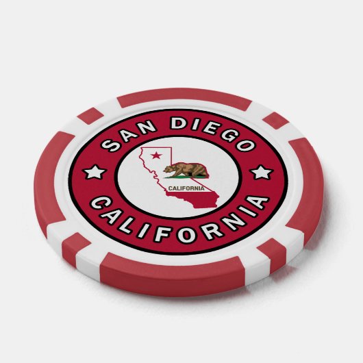 San Diego California Pokerchips (Enkel)