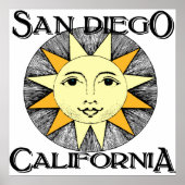 San Diego California Poster (Voorkant)