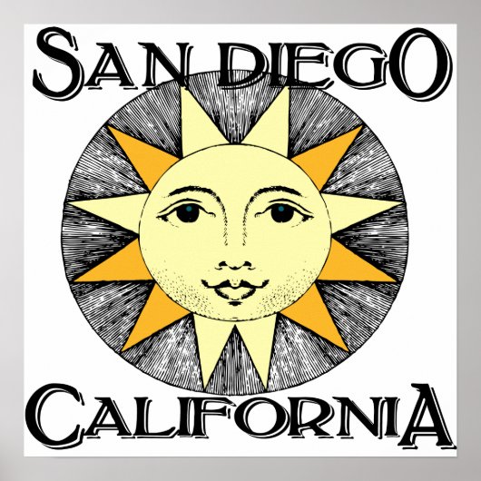 San Diego California Poster (Voorkant)