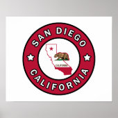 San Diego California Poster (Voorkant)
