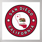 San Diego California Poster (Voorkant)