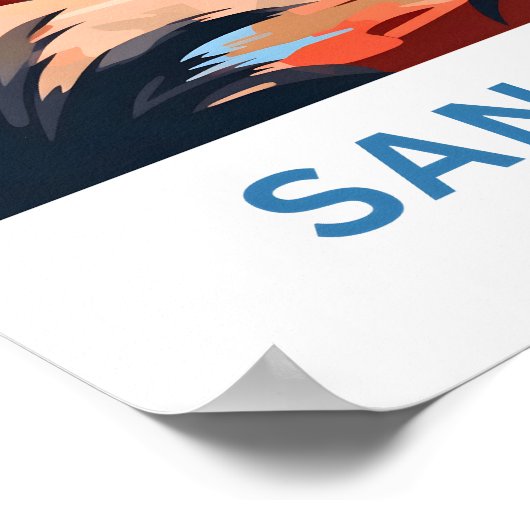 San Diego California Reisprint Poster (Hoek)