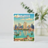 San Diego California Reizen Briefkaart (Staand voorkant)