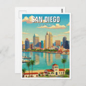 San Diego California Reizen Briefkaart (Voorkant / Achterkant)