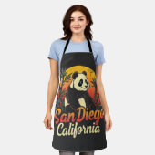 San Diego California Retro Sunset  Panda Schort (Gedragen)