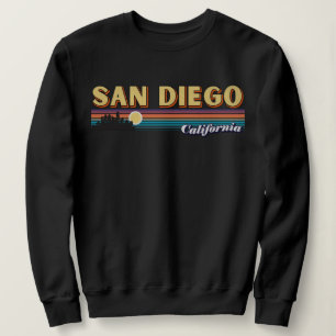 San Diego California Retro Sunset Stripes Trui