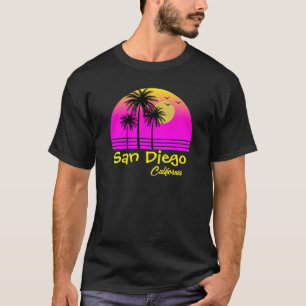 San Diego California Retro Sunset T-shirt