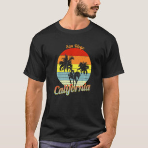 San Diego California Retro Tropische Palmbomen VAC T-shirt
