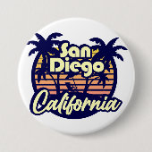 San Diego California Ronde Button 7,6 Cm (Voorkant)