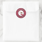 San Diego California Ronde Sticker (Tas)