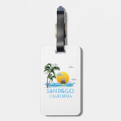 San Diego California Sailing Bagagelabel (Achterkant verticaal)