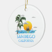 San Diego California Sailing Keramisch Ornament (Links)
