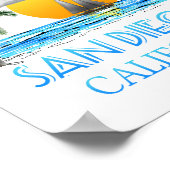 San Diego California Sailing Poster (Hoek)