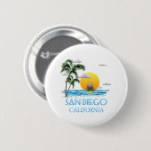 San Diego California Sailing Ronde Button 5,7 Cm (Voorkant /achterkant)