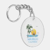 San Diego California Sailing Sleutelhanger (Voorkant Links)