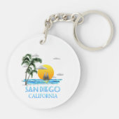 San Diego California Sailing Sleutelhanger (Achterkant)