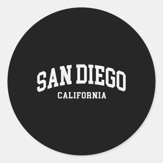 San Diego California Sd Ronde Sticker (Voorkant)