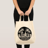 San Diego California Silhouet Tote Bag (Voorkant (product))
