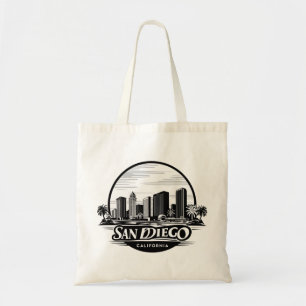 San Diego California Silhouet Tote Bag