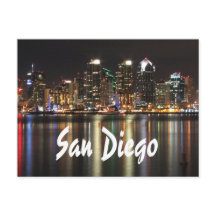 San Diego California Skyline bij nacht