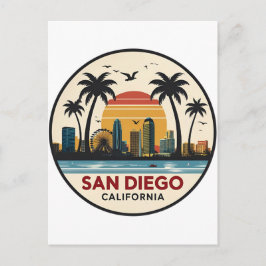 San Diego California Skyline Briefkaart