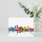 San Diego California Skyline Briefkaart (Staand voorkant)