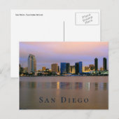 San Diego, California Skyline Briefkaart (Voorkant / Achterkant)