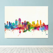 San Diego California Skyline Canvas Afdruk (Insitu (Houten vloer))
