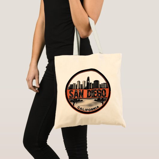 San Diego California Skyline Canvas tas (Voorkant (product))
