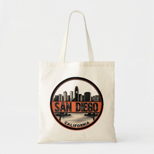 San Diego California Skyline Canvas tas (Voorkant)