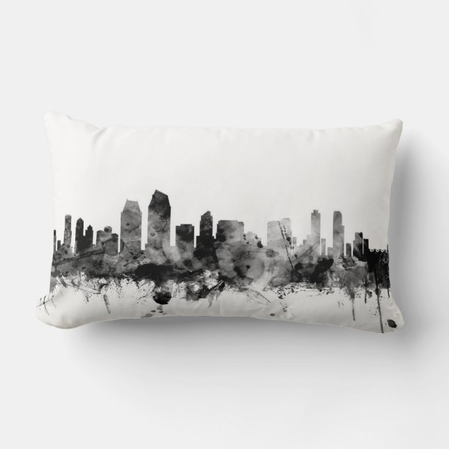 San Diego California Skyline Kussen (Voorkant)