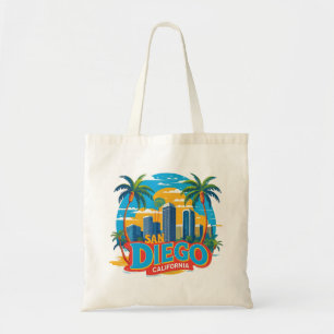 San Diego California Skyline-moderne stadskunst Tote Bag
